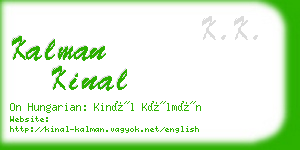 kalman kinal business card